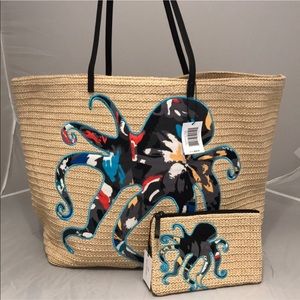 Vera Bradley Seashore Tote and Matching Zip Pouch